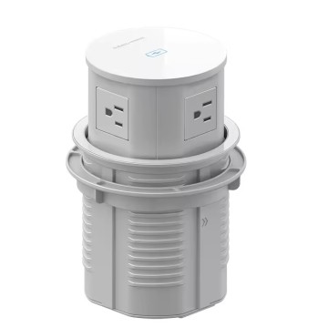 Smart Pop-Up Pneumatic Power Outlet with USB Type-C and Wireless Charging