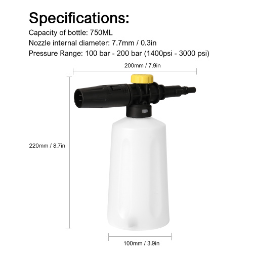 Schaumdüse Lance 750 ml Hochdruckschaumkanone