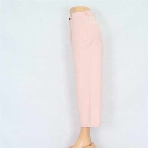 Women's Pink Wide Leg Jeans Wholesale