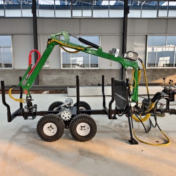 Hydraulic ATV Farm Tractor Log Trailer for Forestry Machinery