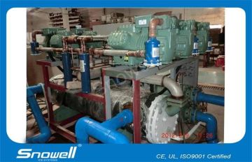 10ton/24h R22 Refrigrant Big Industrial Ice Block Making Machine With Screw Compressor
