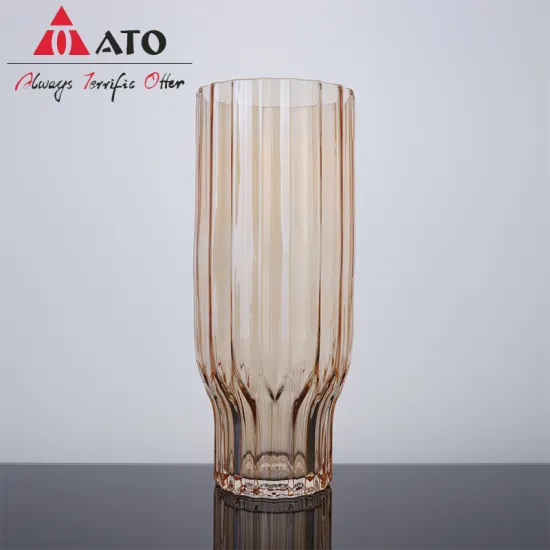 Colorful Vertical Stripes Glass Water Cup Juice Cup
