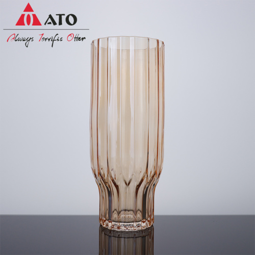 Colorful Vertical Stripes Glass Water Cup Juice Cup