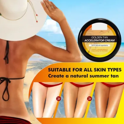 SPF UVA/UVB Protect Sunbed Friendly Tanning Cream for Faster Tan