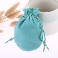 China Factory Round velvet pouch bag with drawstring