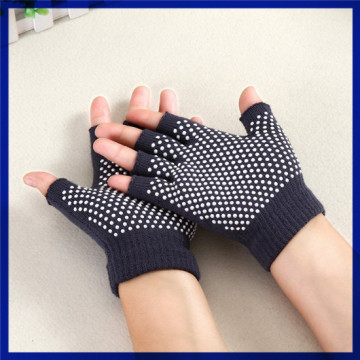 Yhao Colorful Non-Slip Fingerless Design Pilates Yoga Gloves Half Finger Grippy Yoga Gloves
