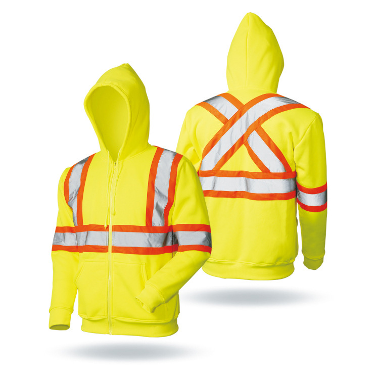 Customize Logo Polyester Reflective Hooded Sweatshirts