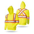 Anpassa logotypen Polyester Reflective Hooded Sweatshirts