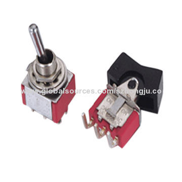 Toggle Switch with 250V AC, 120V AC, 5A Rated Voltage