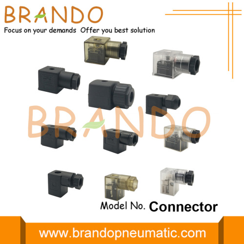 Enchufe hembra conector de la bobina de la válvula solenoide DIN 43650