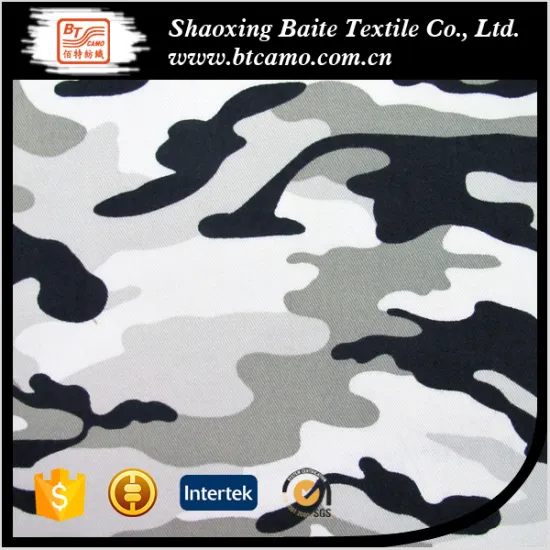 snow camouflage twill army military winter white uniform fabric