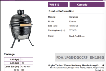 Kamodo Ceramic Enamel Outdoor Grill