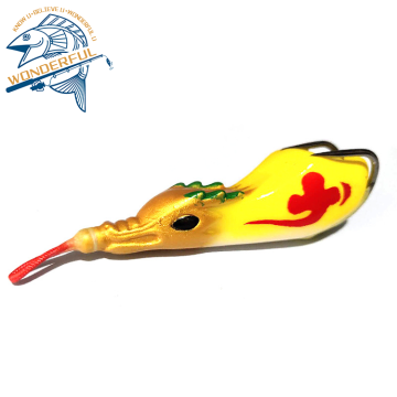 Bionic Plastic Big Game Long Casting Top Water Floating Soft Frog Lure with Double Hooks