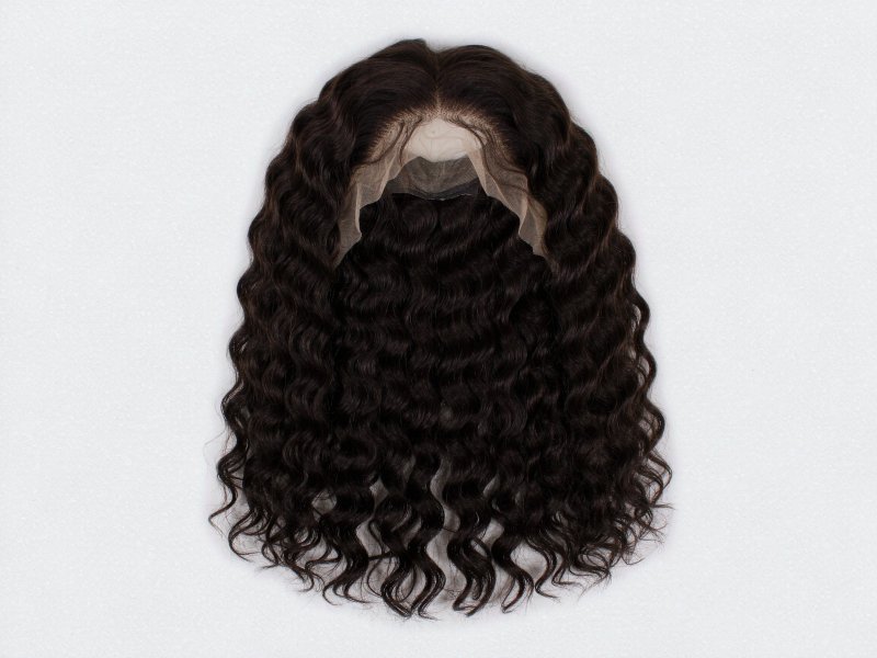 Dark Brown Water Wave Bob Wig 100% Human Hair
