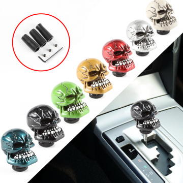 Universal Manual Wicked Carved Skull Head Gear Shift Knob