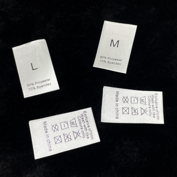 Custom Luxury Garment Labels: Printed Polyester Satin Ribbon for Wash Care