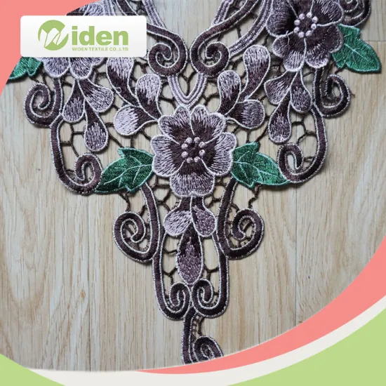 Fast delivery factory in china flower pattern 3D collar lace