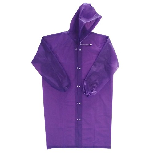 PEVA rain poncho recycle raincoat with buttons