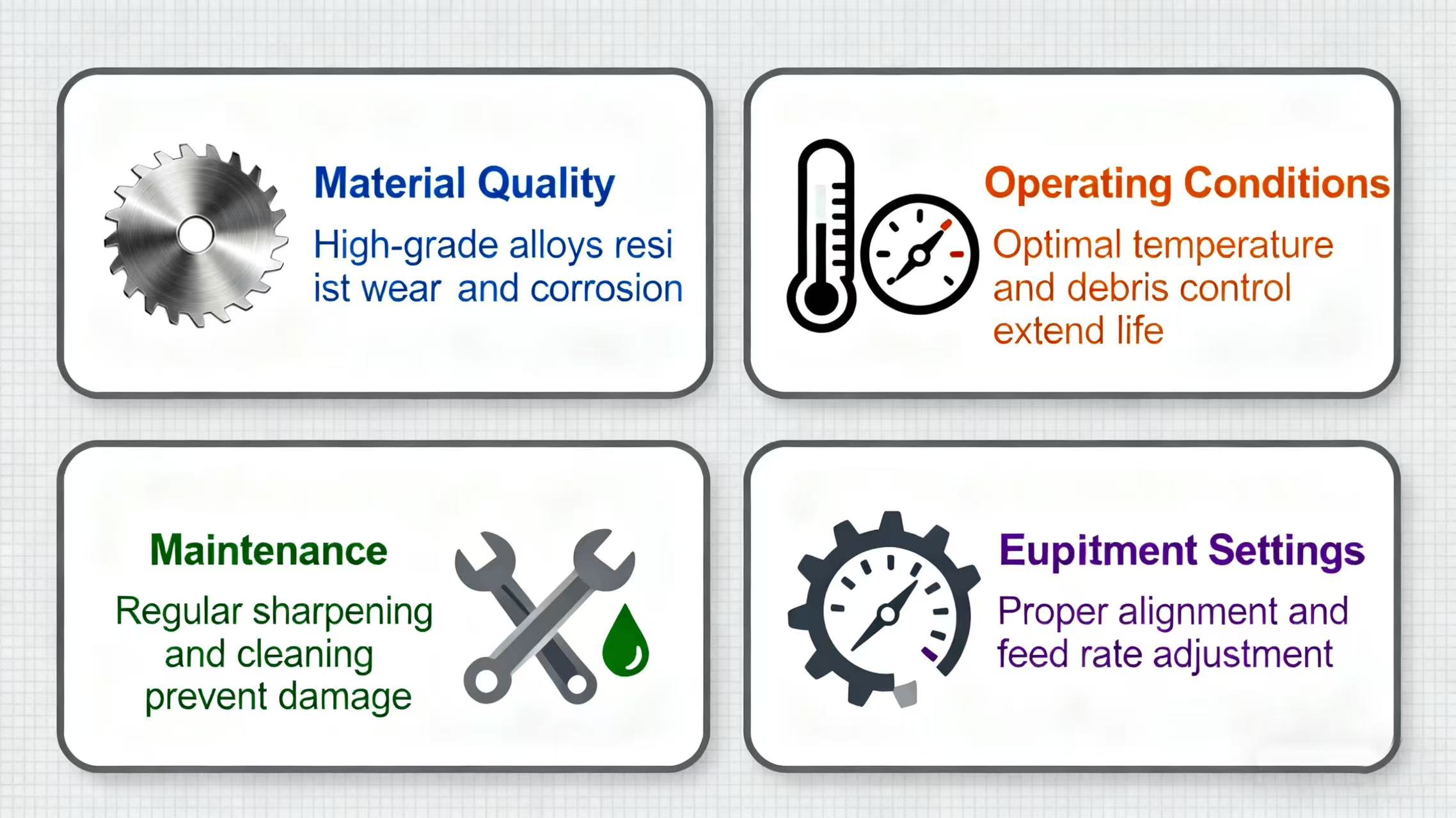 key Factors affecting blade longevity