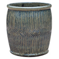 Рекламный морозный устойчивый к керамическим горшкам для украшения круглый бамбуковый барабан керамический керамический