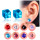 Boucles d&#39;oreilles en cristal de diamant de couleur aimant eau cube santé