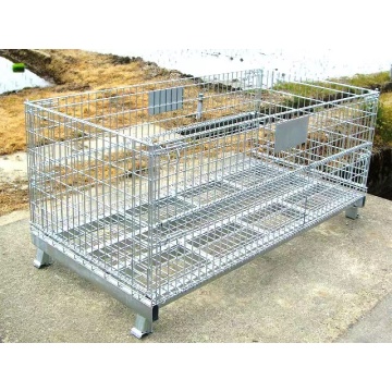 Logistics Wire Mesh Folding Storage Cage Bins