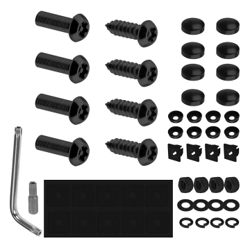 Stainless Steel Anti-Theft License Plate Screws Kit for Car Tag Security