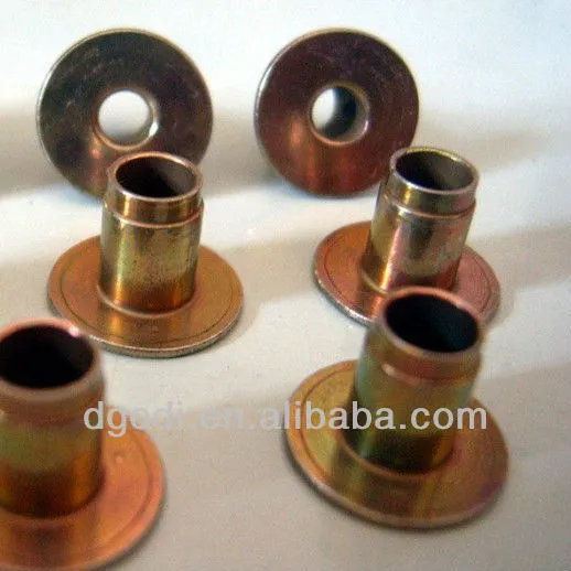 copper flat head hollow tubular rivet
