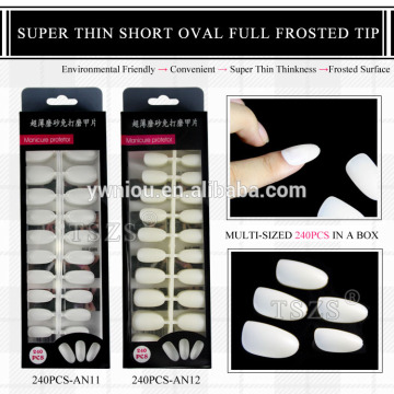 240pcs High Quality Frosted Artificial Nail Tips for nail art