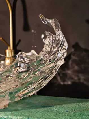 Transparent water Flowing Basin Crystal Hotel basin