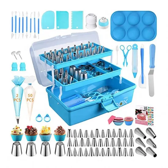 236pcs Comprehensive Cake Decorating Tool Set: Baking Accessories with Storage Box
