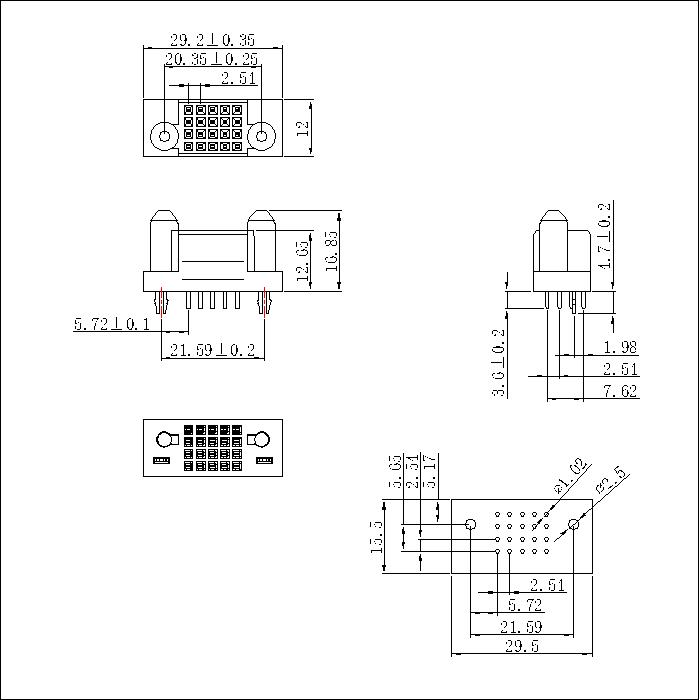 SPF2.54S-0020XG0AEX 2.54MM 20P Signal Female Straight Dip Power Connector