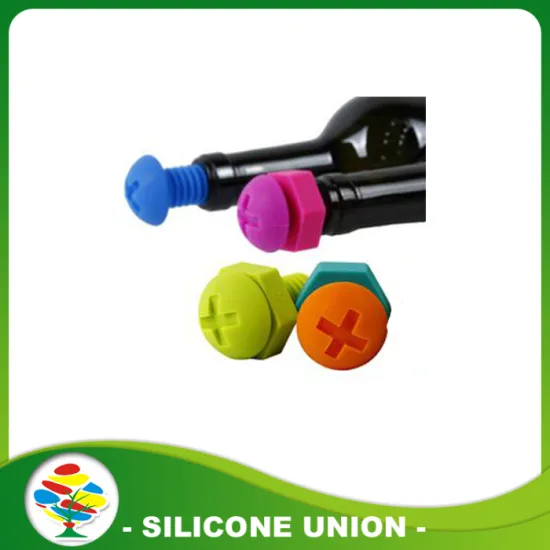 Cross screw style silicone water bottle stopper