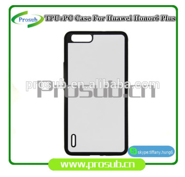 2d sublimation heat transfer PC +TPU silicon blank cell phone case for Prosub-Huawei Honor 6 PLUS