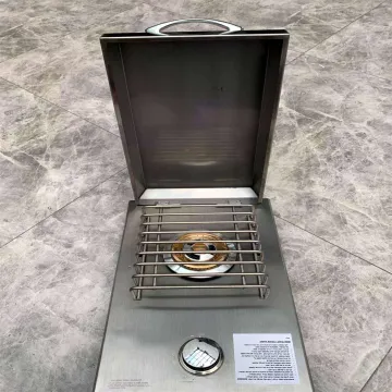 Custom Kitchen Bbq Grill Island Built In Durable Stainless Steel Slide Single Side Burner