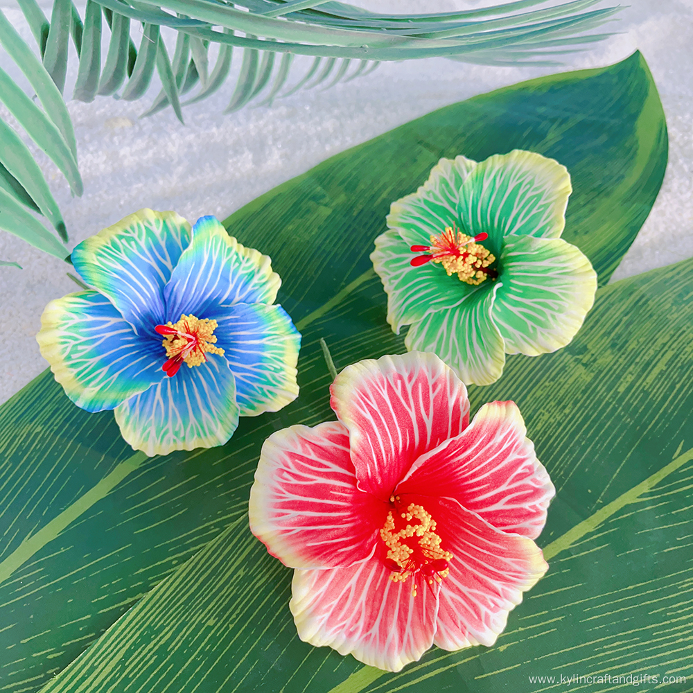 Handmade Eva Foam Hibiscus Flower Hair Pick