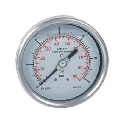 stainless steel liquid filled wika pressure gauge