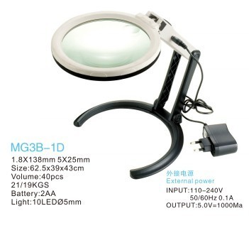 Foldable Magnifier with 10 PCS LED Light Mg3b-1d