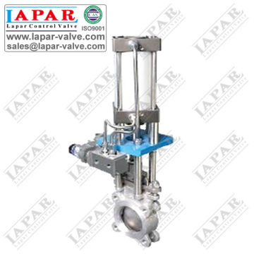 LPL11 Knife Globe Valve with Pneumatic Actuator