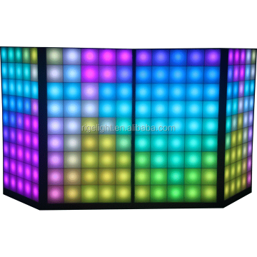 Indoor Stage equipment RGB led folding  dj  booth facade