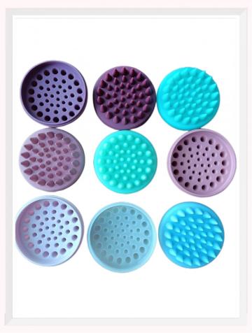 Silicone massage shampoo brush