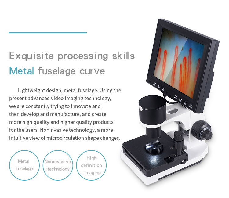 CE microcirculation microscope machine 8 inch