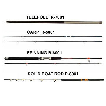 Spinnings, Poles, Carps and Boat Rods