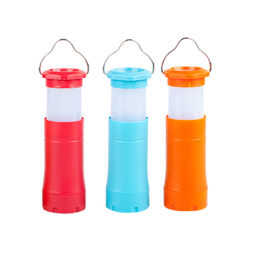 Colorful 1W Stretch LED Camping Lamp with Flashlight for Tents