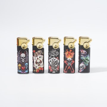 Isqueiro de Poker Caveira Dourada
