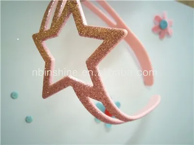 Beautiful star shape headband , plastic headband