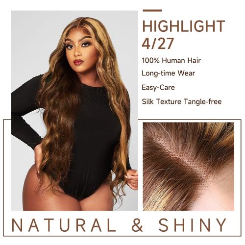 4/27 13x4 Body Wave Highlight Lace Front Wig