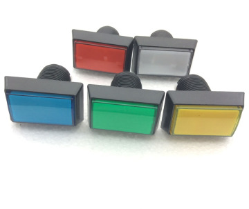 30x50mm LED Button Light Switch with Frame for Game Console and Vending Machine - 2Pin