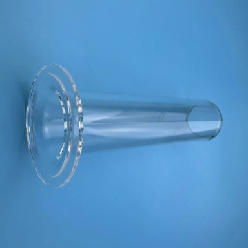 Custom Flanged Heat Resistant Large Size Clear Flat Bottom Laboratory Quartz Glass Test Tube