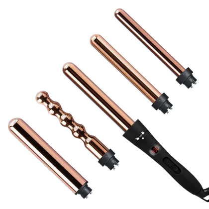 Interchangeable 5-in-1 Hair Curler Wand Set - Wholesale Hair Care & Styling Appliances